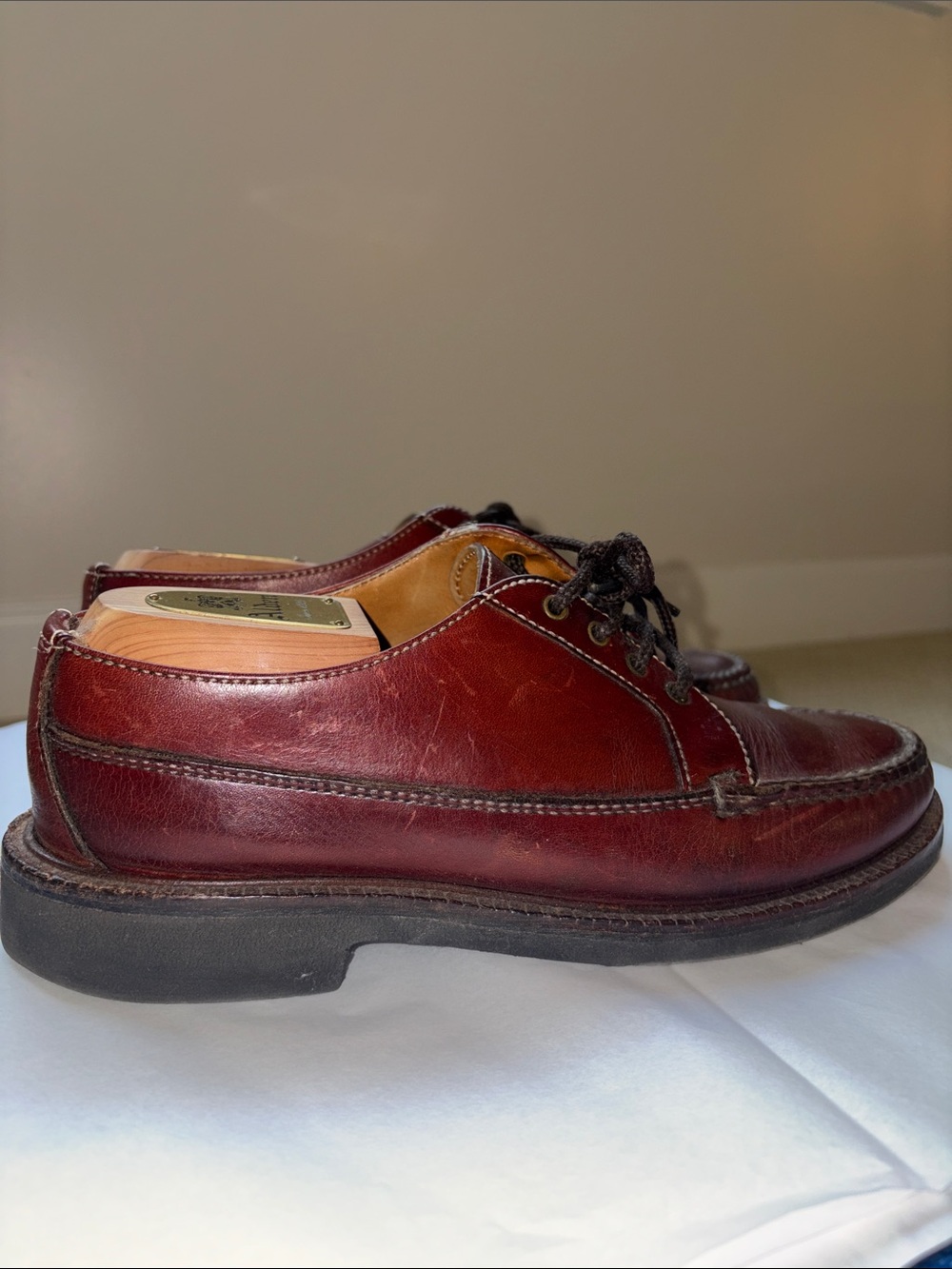 Alden Mahogany (H493) Leather Mocc Oxford with Vibram Sole